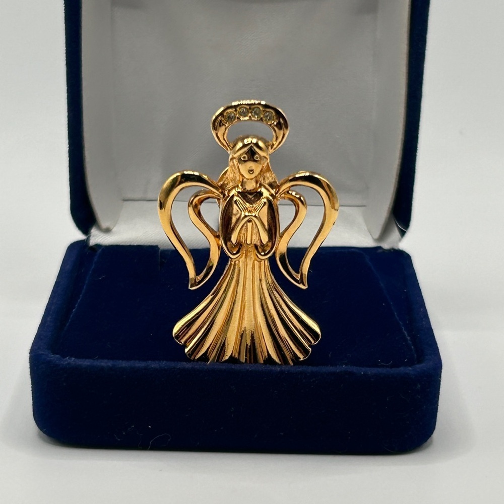 VTG 1992 Avon Gold Heavenly Angel Pin Brooch​
